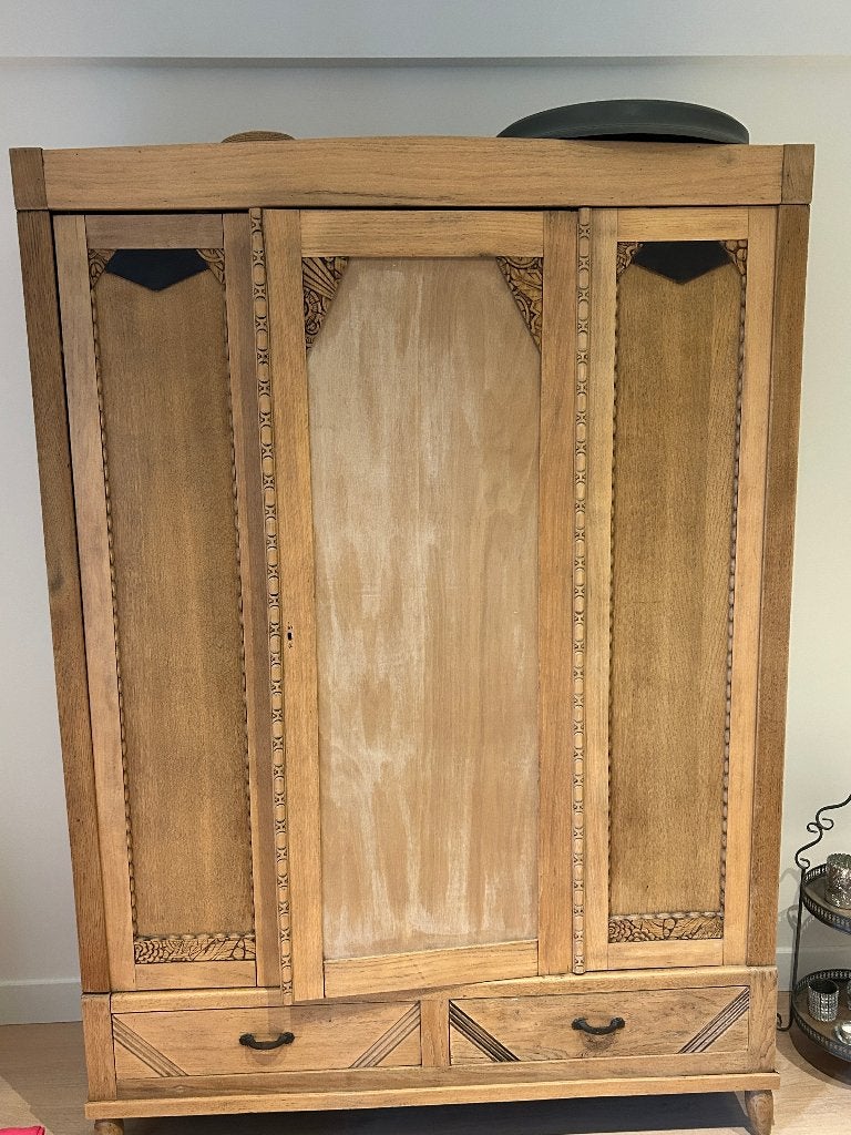 KOOPJE 100€ : antieke kast + 2 nachtkastjes art deco, Antiek en Kunst, Ophalen