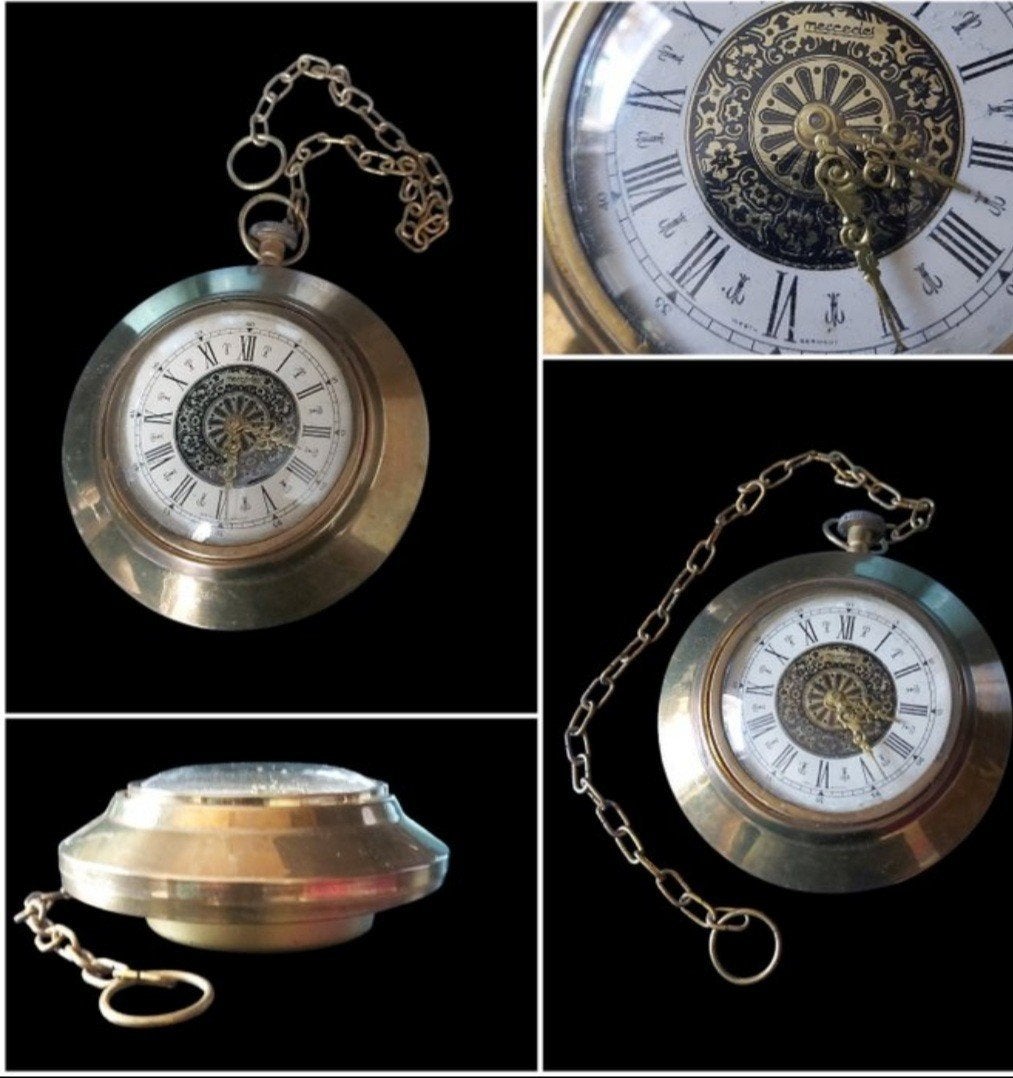 Wandklok - Mercedes - Vintage Brass - 1960-1970, Ophalen of Verzenden