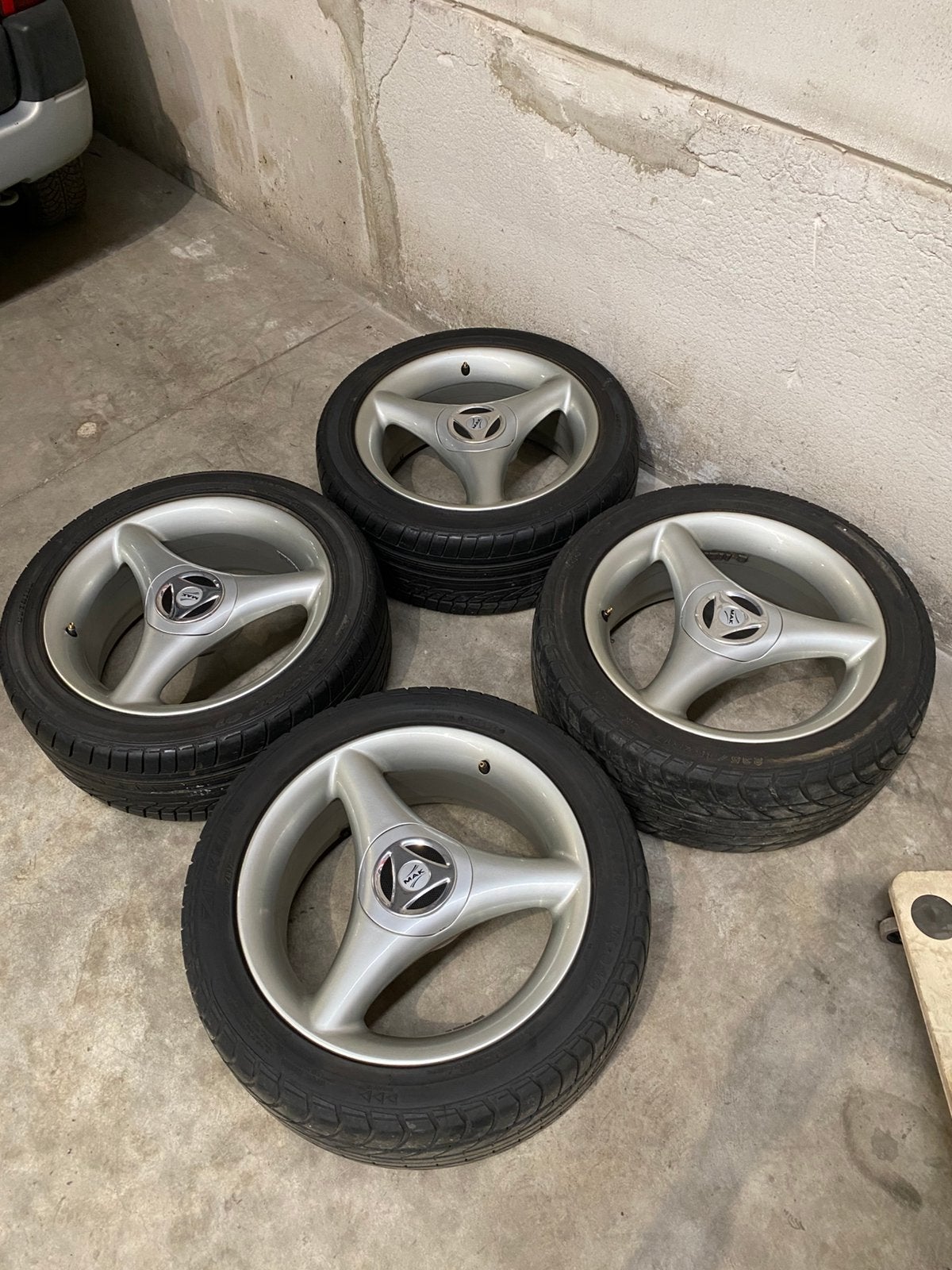 17” 5x120 bmw velgen retro 3 spaaks, Ophalen, Band(en)