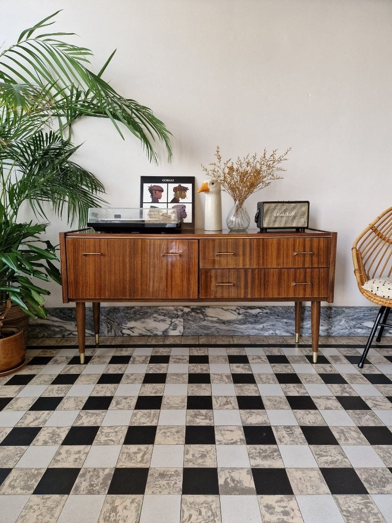 Vintage midcentury dressoir | tv-platenspeler meubel | kast, Enlèvement, Utilisé