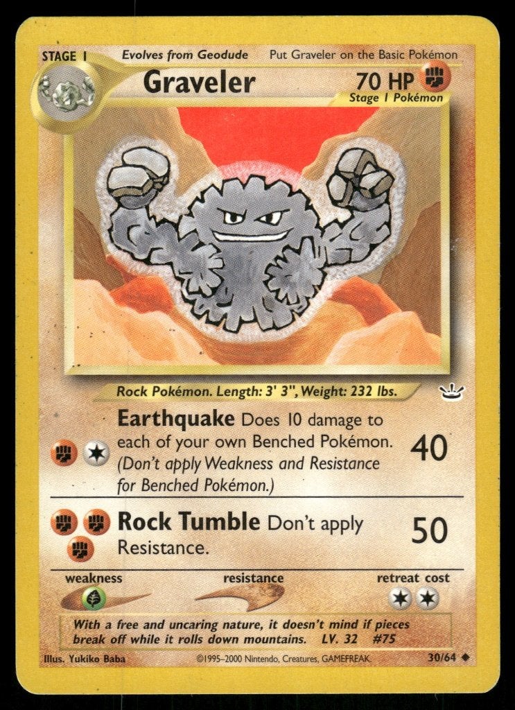 Graveler 30/64 - Neo Revelation (NM), Hobby en Vrije tijd, Verzamelkaartspellen | Pokémon, Verzenden, Gebruikt