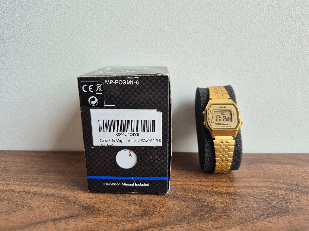 Casio gouden dameshorloge, Staal, Kunststof, Gebruikt, Polshorloge