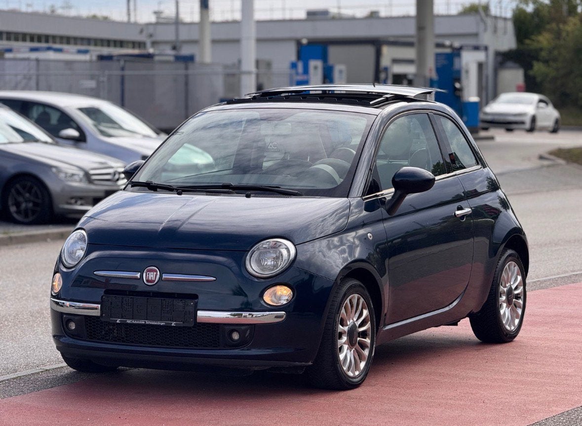 Fiat 500 lounge met airco, Euro 5, Stof, Blauw, Handgeschakeld