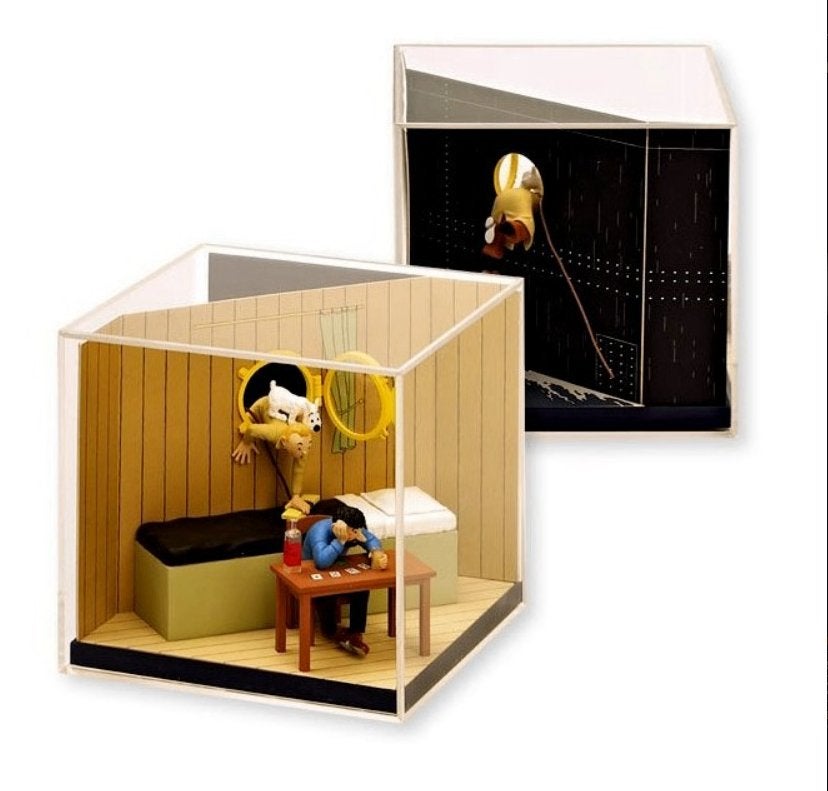 KUBUSDECOR MOULINSART KUIFJE ONTDEK SCHELVIS, Verzamelen, Ophalen of Verzenden, Kuifje, Zo goed als nieuw, Beeldje of Figuurtje