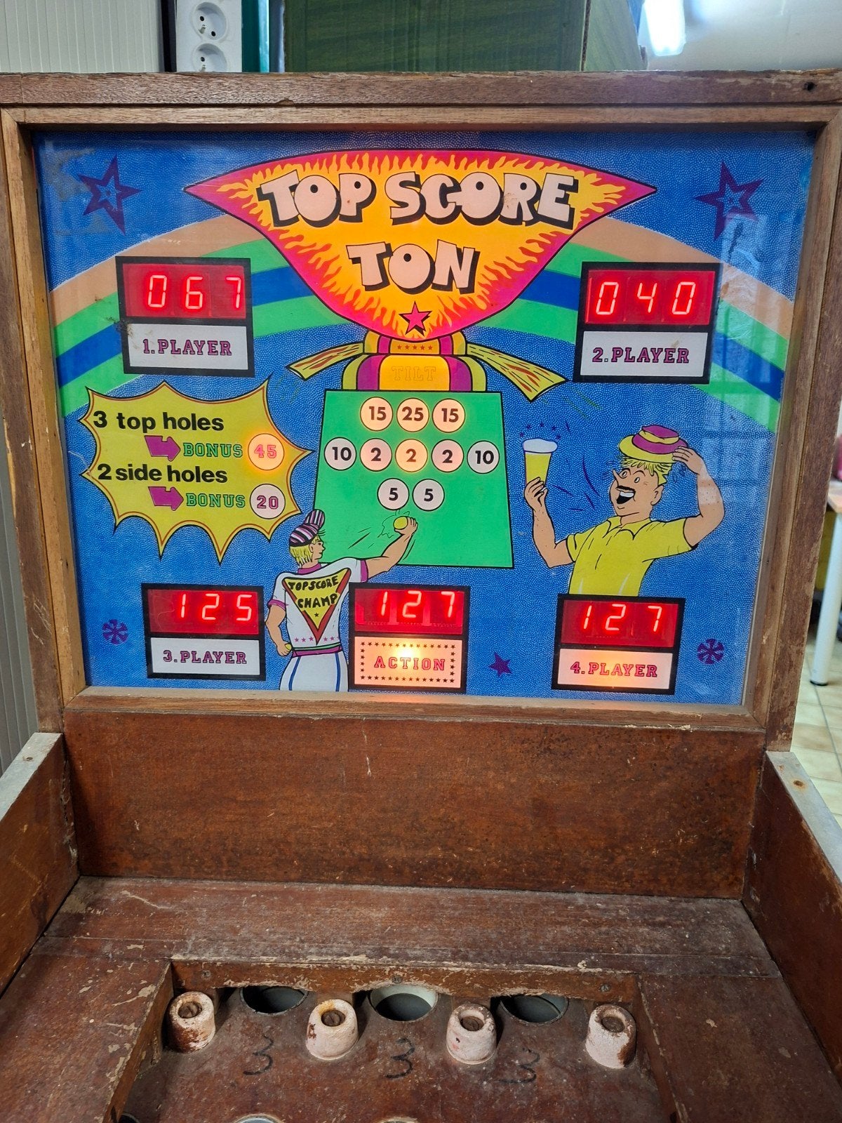 Top score Shuffleton, Ophalen
