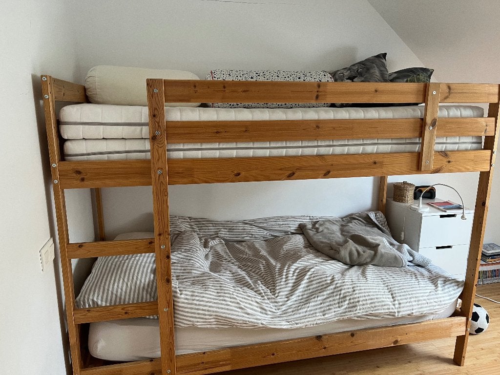 Structure lits superposés MYDAL, pin, 90x200 cm IKEA, Huis en Inrichting, Slaapkamer | Stapelbedden en Hoogslapers, Gebruikt, Stapelbed