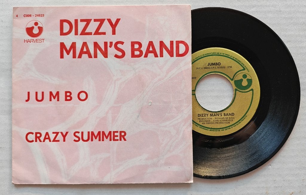 DIZZY MAN'S BAND - Jumbo (45t), Ophalen of Verzenden, Zo goed als nieuw, 7 inch, Pop