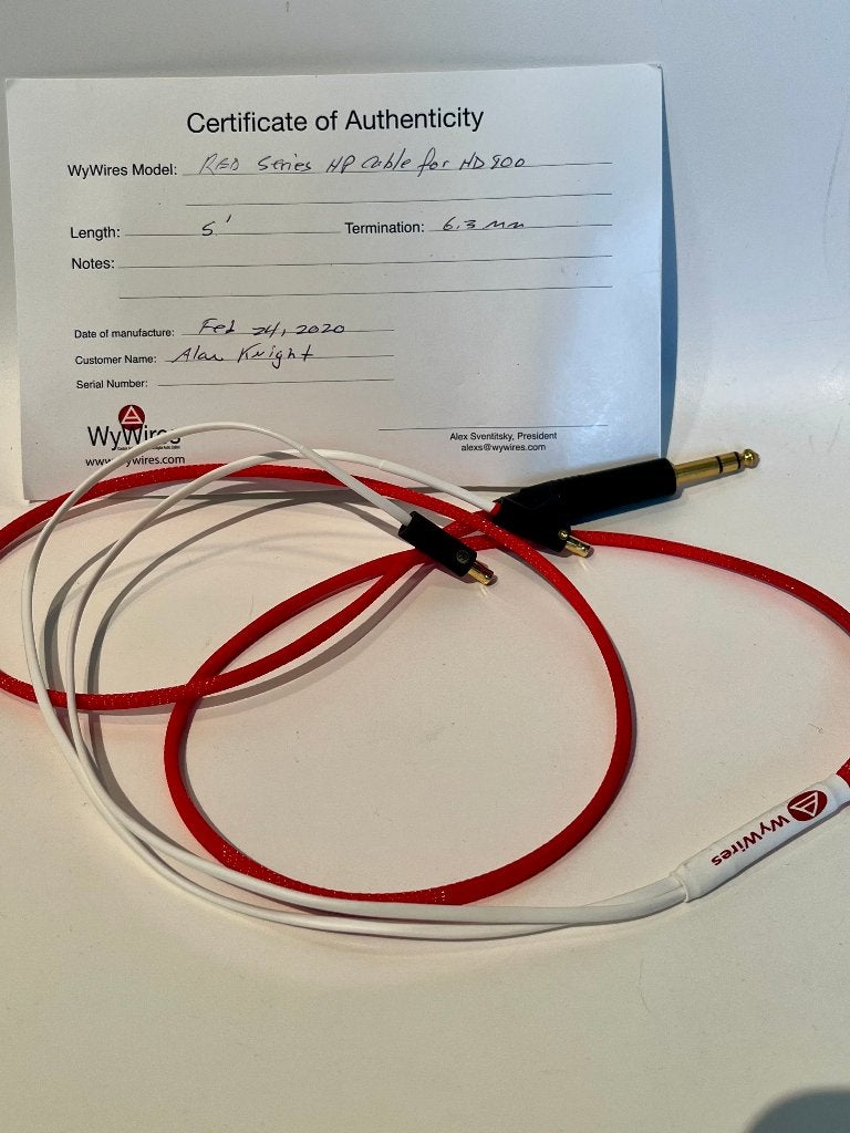 Câble WYWires RED pour Sennheiser HD800/HD800S, Enlèvement, Comme neuf, Sennheiser
