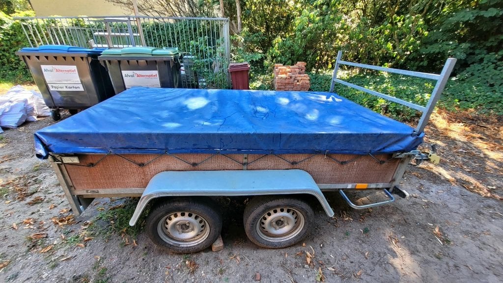 Aanhangwagen dubbelasser 750kg, Auto diversen, Ophalen, Zo goed als nieuw