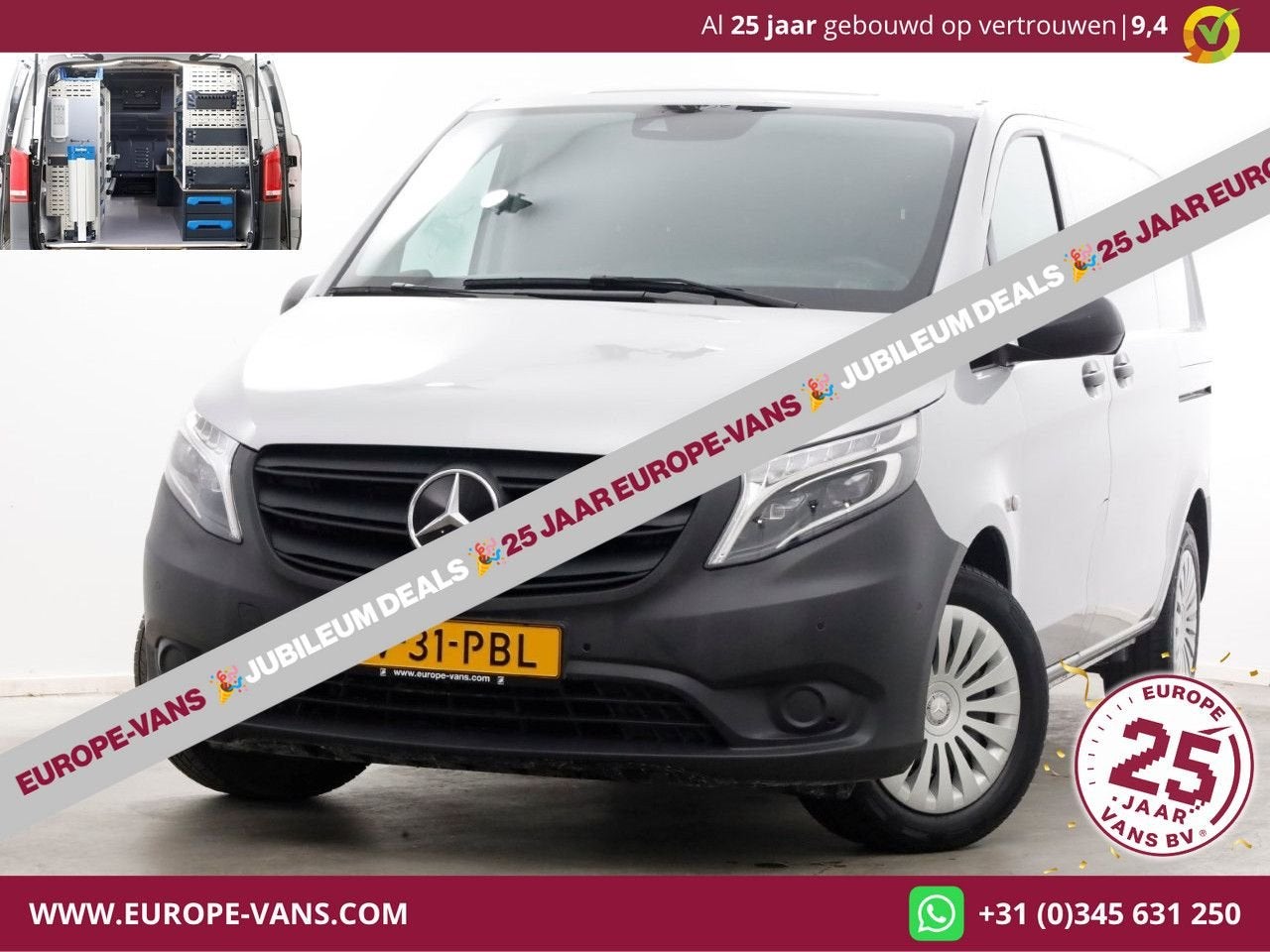 Mercedes-Benz Vito 114 CDI 136pk Compact 9G Automaat 2x Schu, Autos, Camionnettes & Utilitaires, 197 g/km, Argent ou Gris, Achat