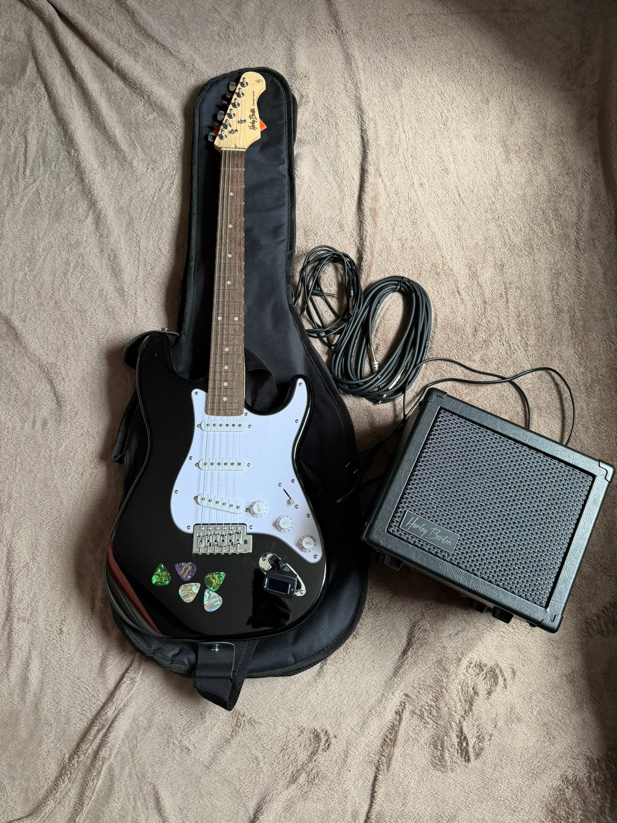 Harley Benton elektrische gitaarset, Ophalen of Verzenden, Zo goed als nieuw