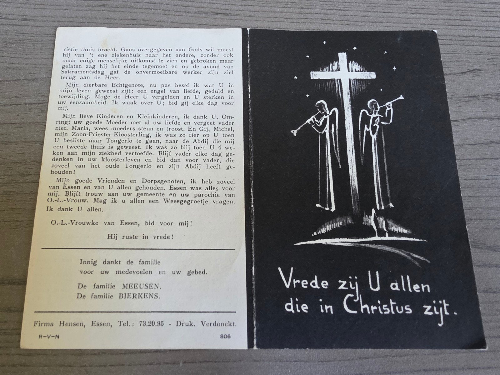 Cercle historique local Gerardus Meeusen 1900 Bierkens Essen, Enlèvement ou Envoi