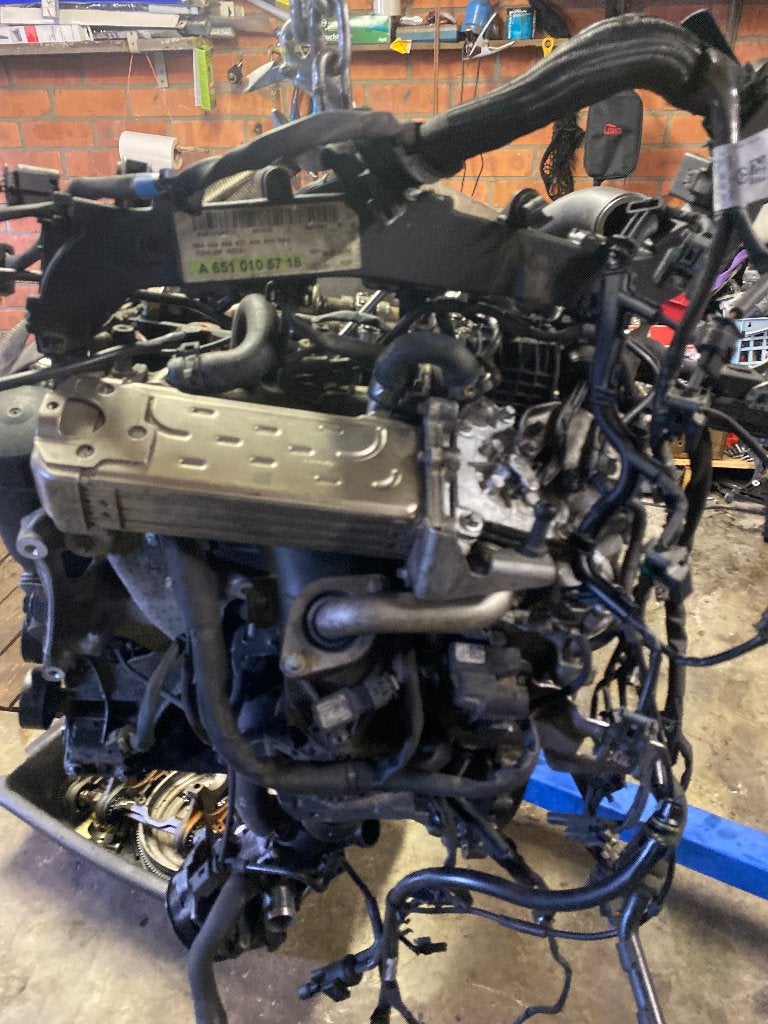 Motor voor Mercedes CDI 220, 110.000km, 2017,, Ophalen, Gebruikt, Mercedes-Benz