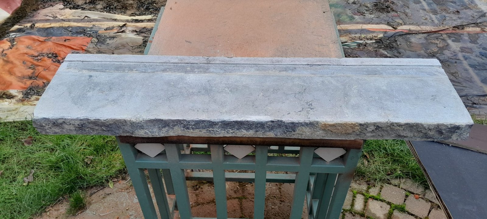 Blauwe stenen drempel van 96 cm x 23,5 cm, Ophalen, Zo goed als nieuw
