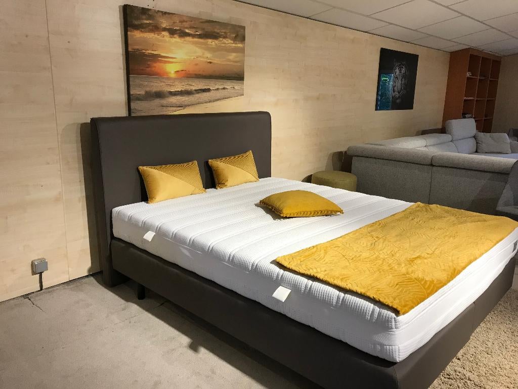 Nieuwe boxspring 160 x 200 - Incl. matras pocketveren, Ophalen, 200 cm, 160 cm, Nieuw