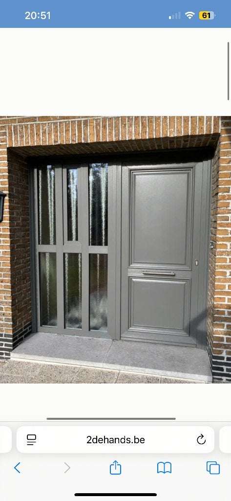 Voordeur PVC geïsoleerd, Doe-het-zelf en Bouw, Ophalen, Kunststof, Zo goed als nieuw, 150 tot 225 cm