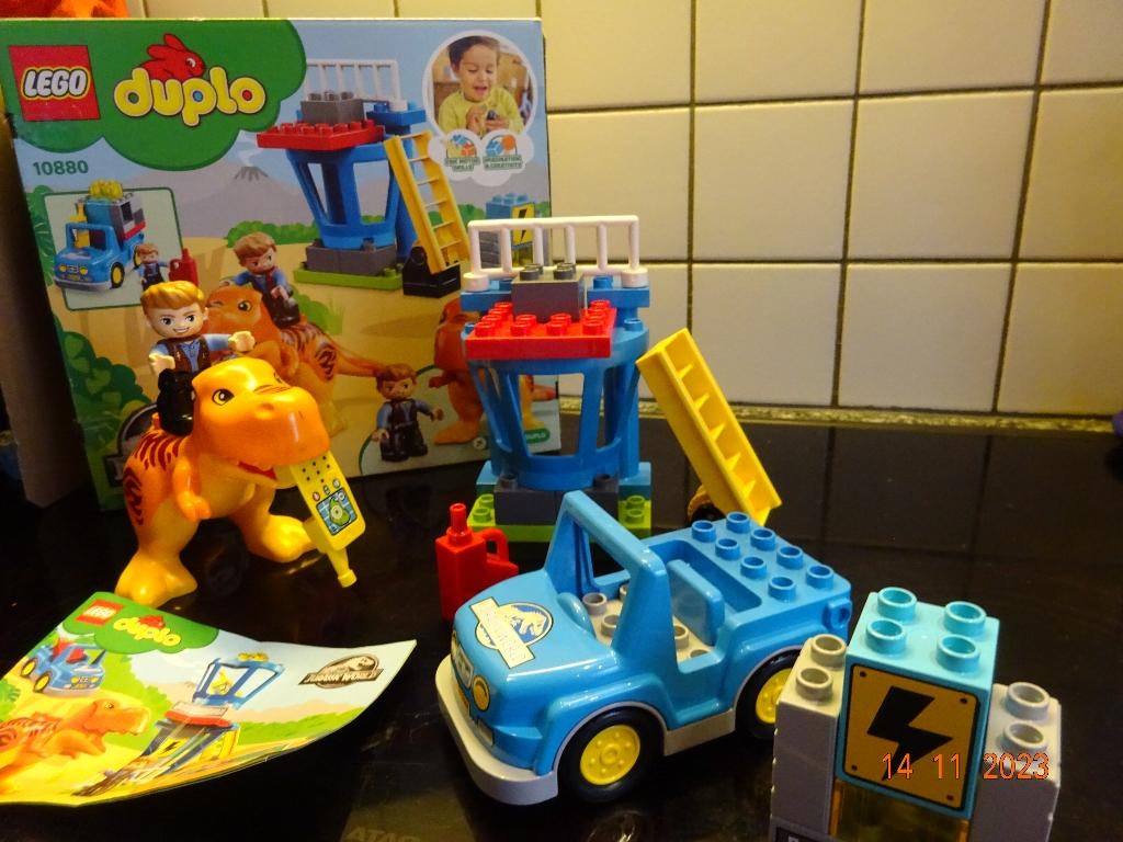 Duplo 10880 - T. rex toren*VOLLEDIG*PRIMA STAAT*, Ophalen of Verzenden, Duplo, Jurassic World