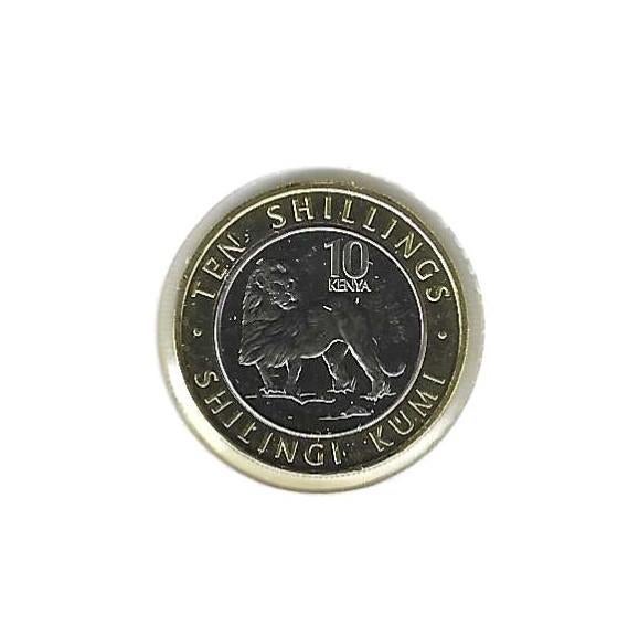Kenia, 10 Shillings 2018, Leeuw., Ophalen of Verzenden, Overige landen, Losse munt