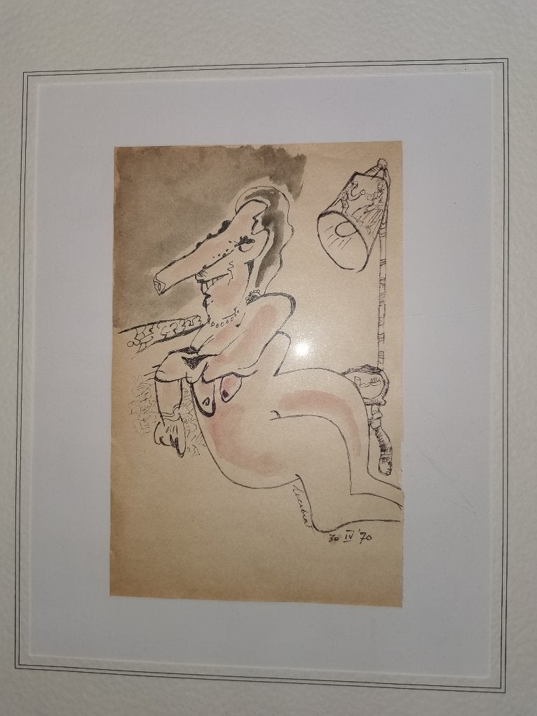 Dessin unique de Lucebert signé et daté, Antiquités & Art, Enlèvement, Daté, Dessin