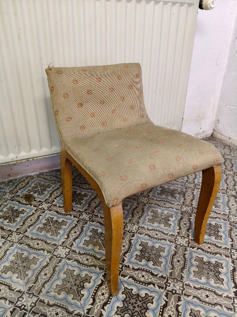 Fauteuil/chauffeuse vintage à restaurer, Enlèvement