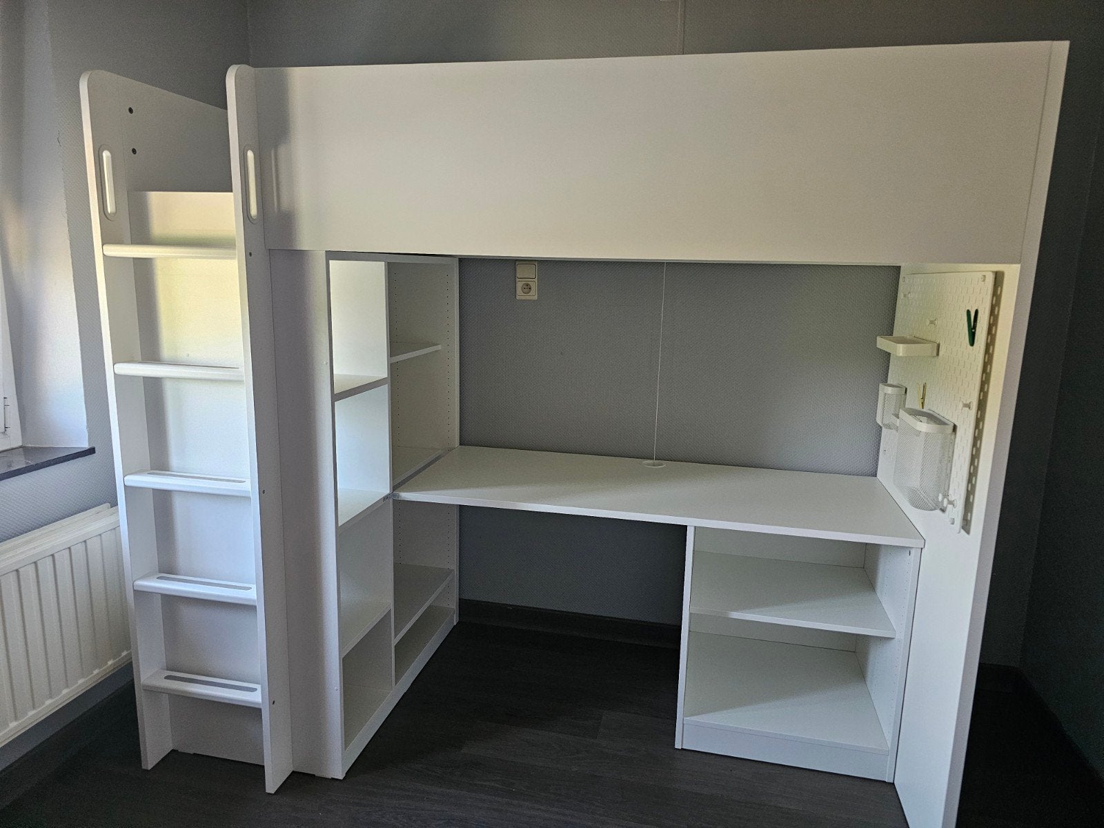 Hoogslaper Ikea met bureau en bureauorganizer, Huis en Inrichting, Ophalen, Gebruikt, Hoogslaper