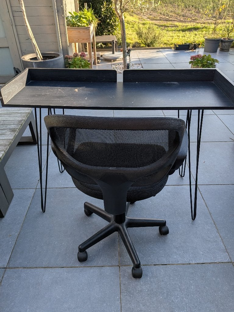 Bureau + stoel, Huis en Inrichting, Ophalen, Gebruikt, 110 cm, Scandinavisch