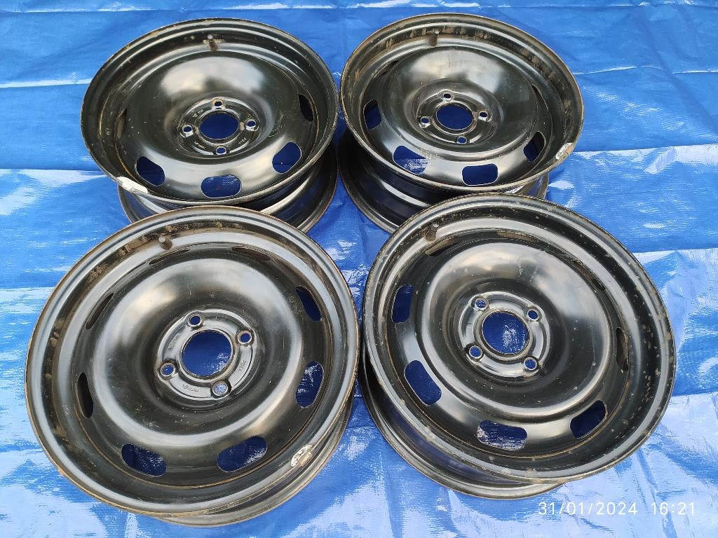 Jantes en tôles 15" pour Citroën ou Peugeot, Enlèvement, Utilisé, 15 pouces, Jante(s)