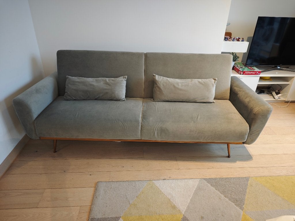 Clic Clac, Maison & Meubles, Chambre à coucher | Canapés-lits, Enlèvement, Utilisé, Gris