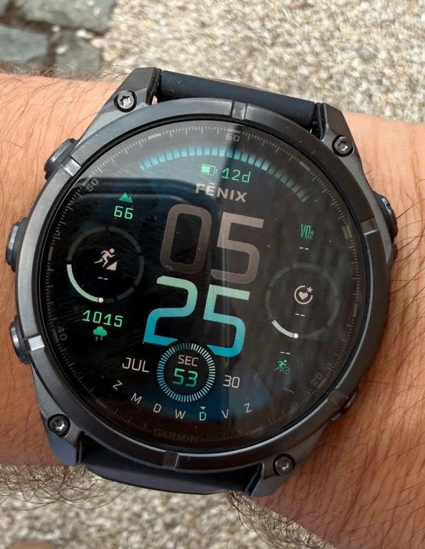 fenix 8 titanium sapphire, Handtassen en Accessoires, Carmin, Stappen, Zwart, Ophalen of Verzenden