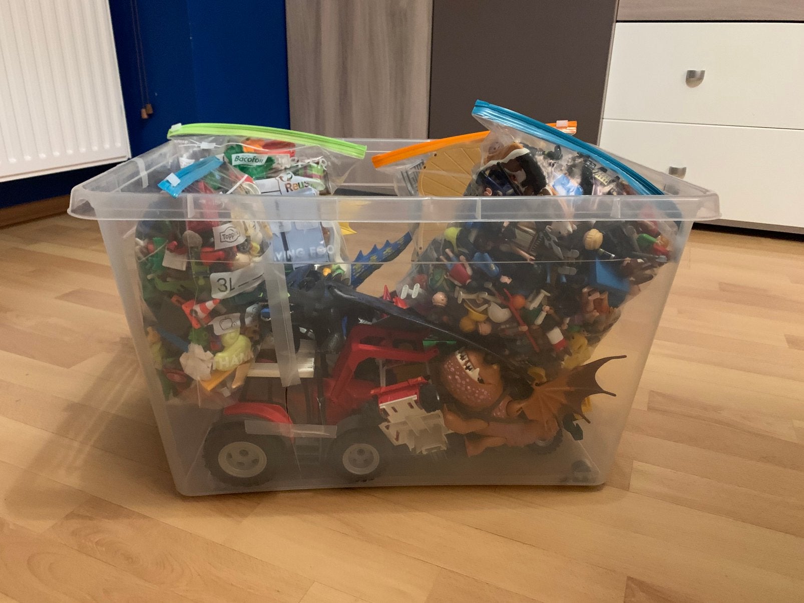 Caisse vrac Playmobil (dont dragons Krokmou), Enlèvement, Utilisé