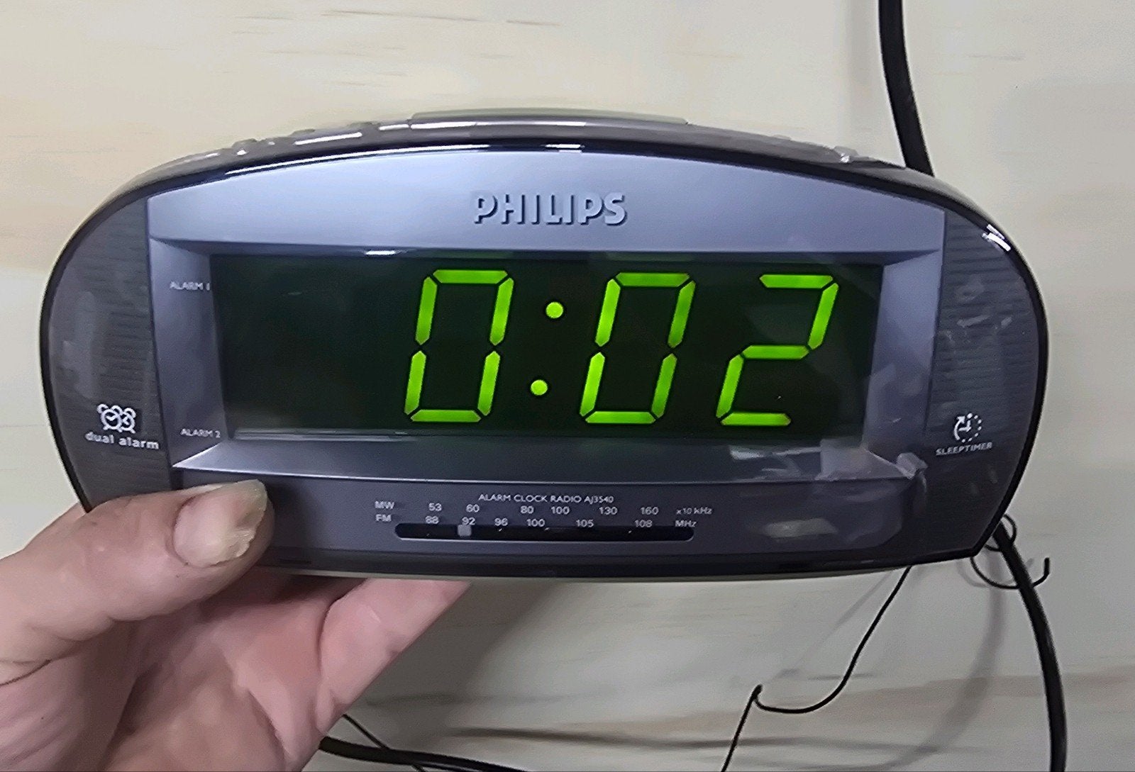 Klokradio Philips, Ophalen, Zo goed als nieuw, Digitaal