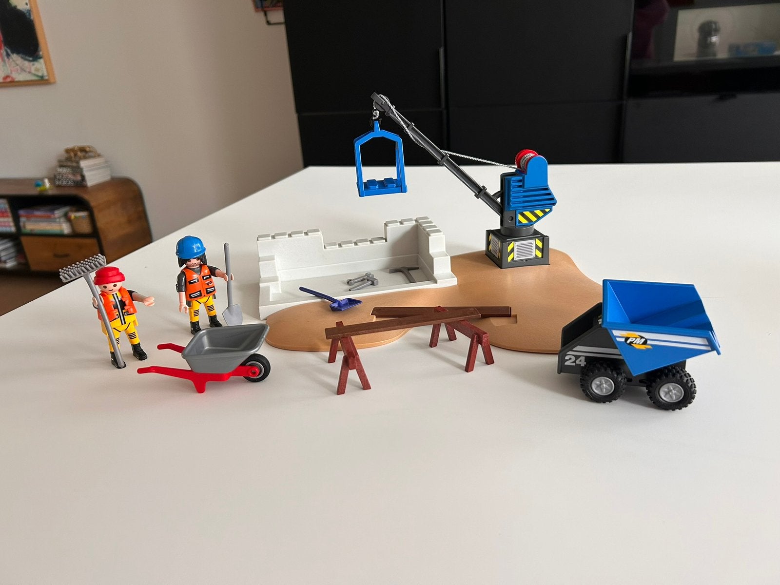 Playmobil werkers, Gebruikt, Complete set, Ophalen of Verzenden, Figuren