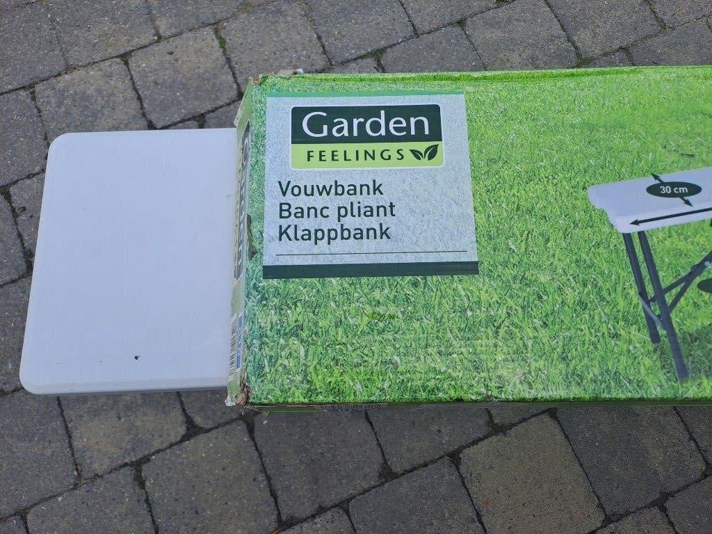 2 vouwbanken, Jardin & Terrasse, Bancs de jardin, Enlèvement, Utilisé, Autres matériaux