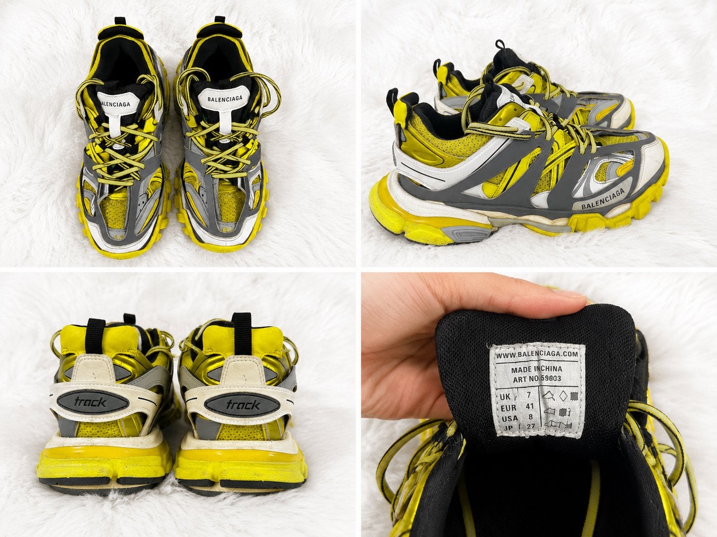 Balenciaga Track Sneakers – Geel/Grijs – M, Vêtements | Hommes, Chaussures, Enlèvement, Porté, Baskets, Noir
