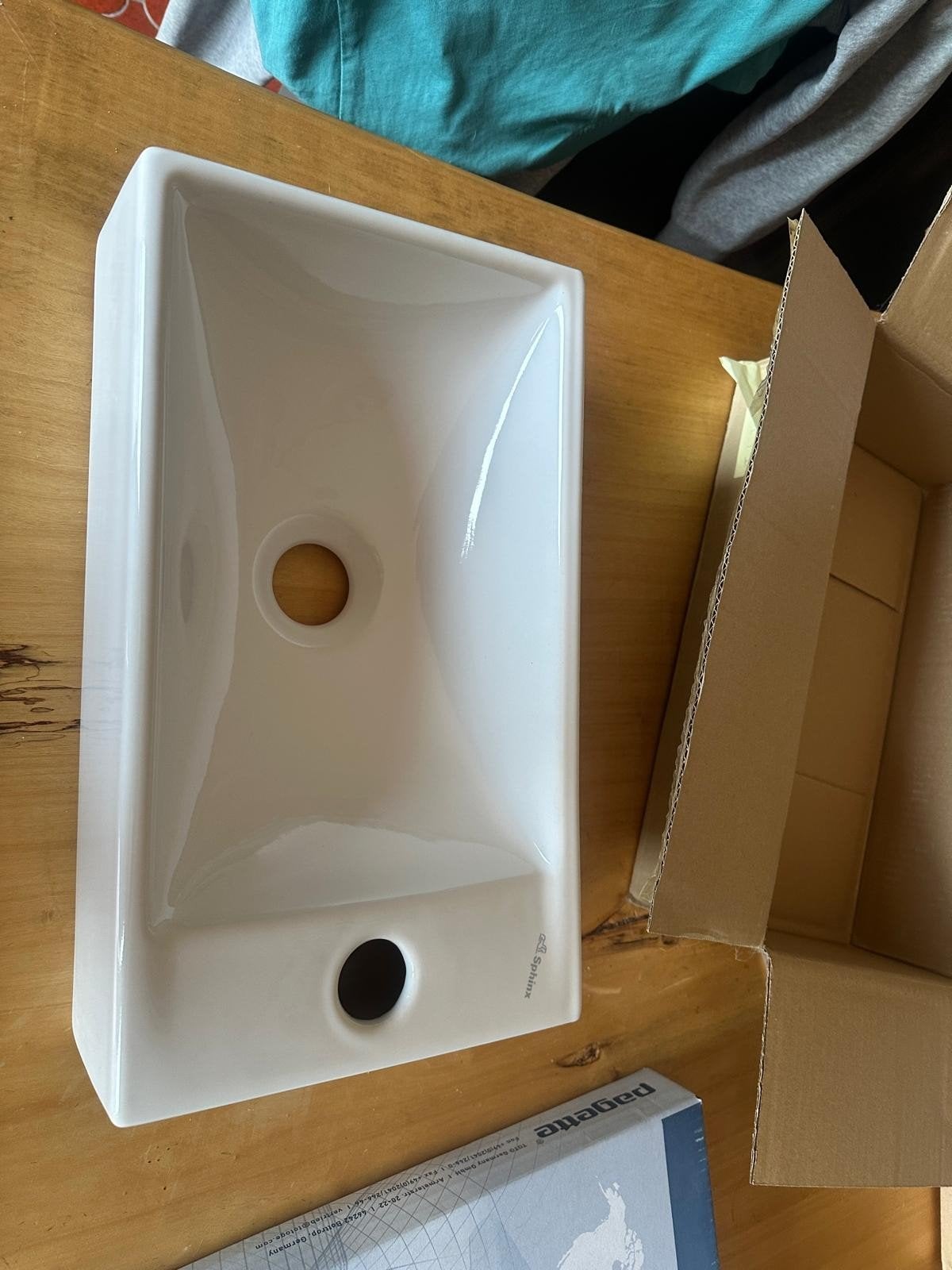 Sphinx 420 lavabo, Enlèvement