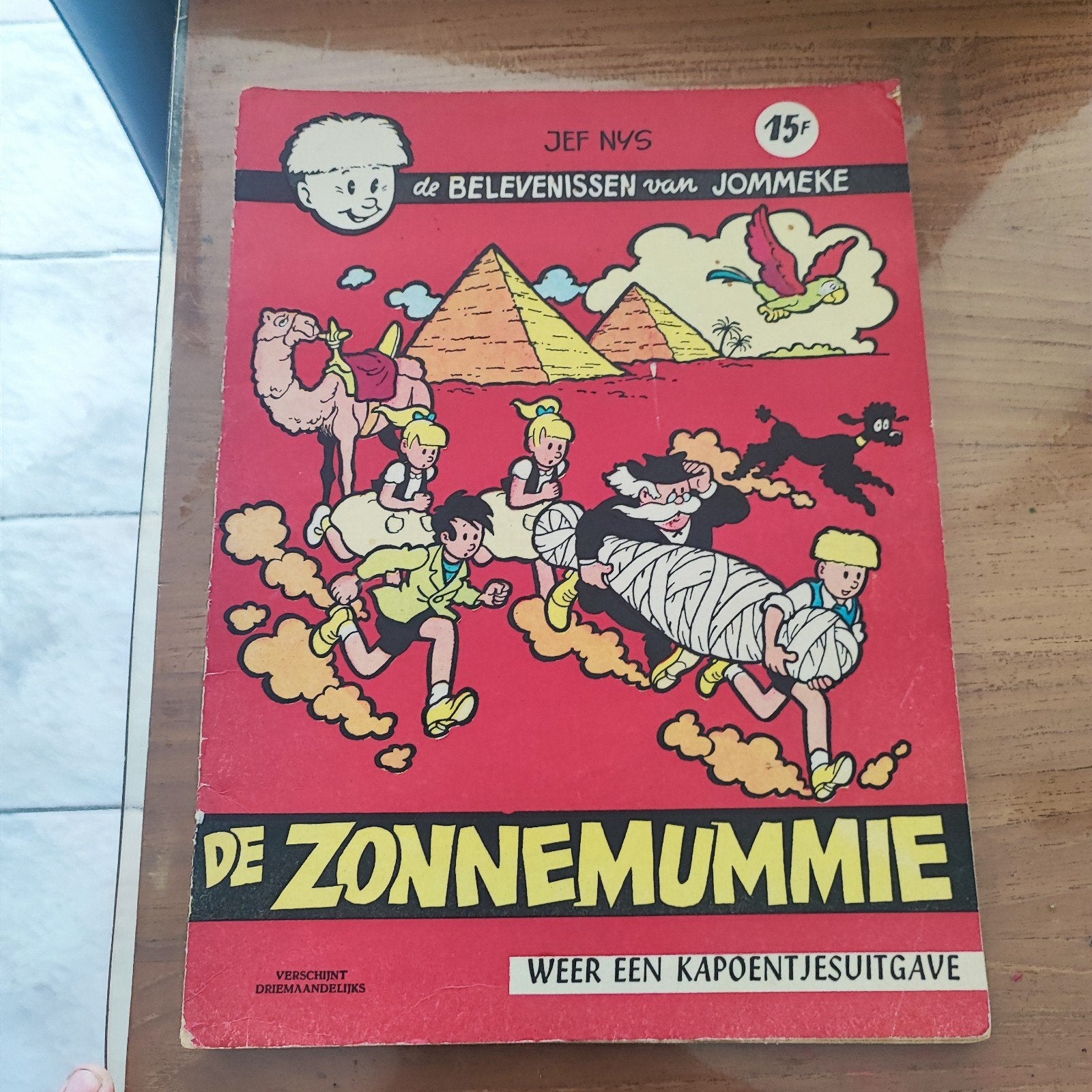 première édition : The Sun Mummy Jommeke, Enlèvement ou Envoi