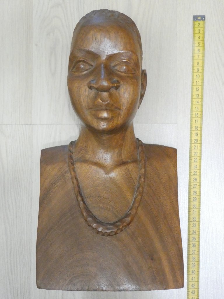 Buste africain en bois (3), Afrique, Bois, Enlèvement, Buste
