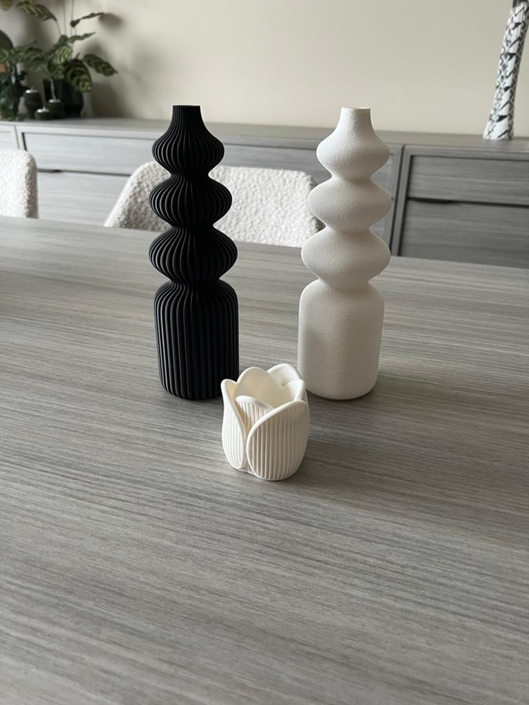 Mooie vaasjes 3D print, Huis en Inrichting, Ophalen, Overige materialen, Zwart, Nieuw
