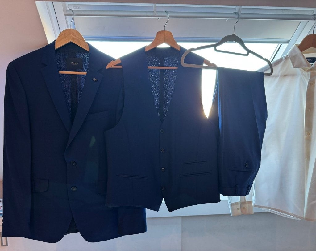 Trouwset Digel move, Vêtements | Hommes, Costumes & Vestes, Enlèvement, Comme neuf, Taille 48/50 (M), Bleu