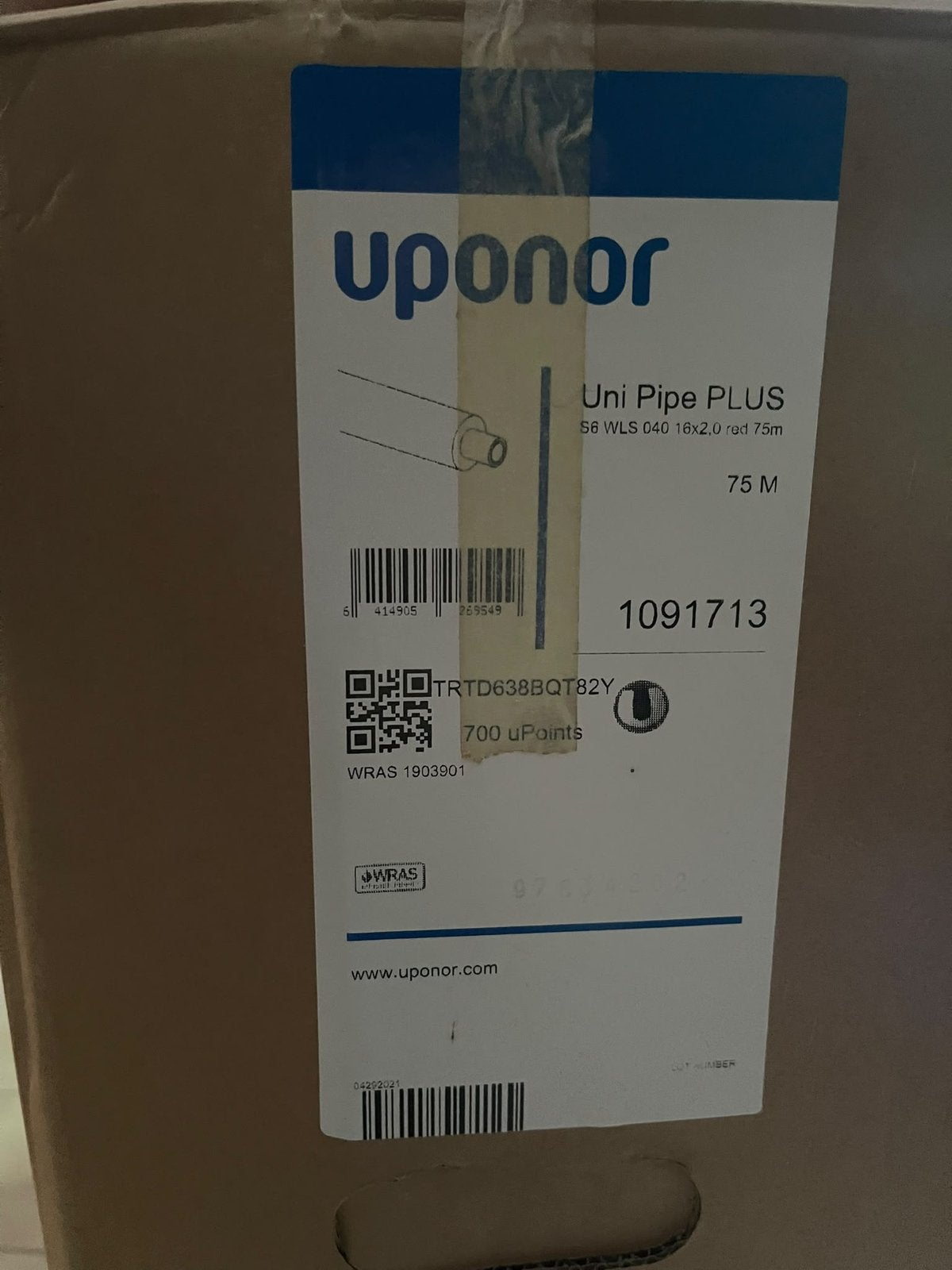 Uponor water leiding, Bricolage & Construction, Enlèvement, Neuf