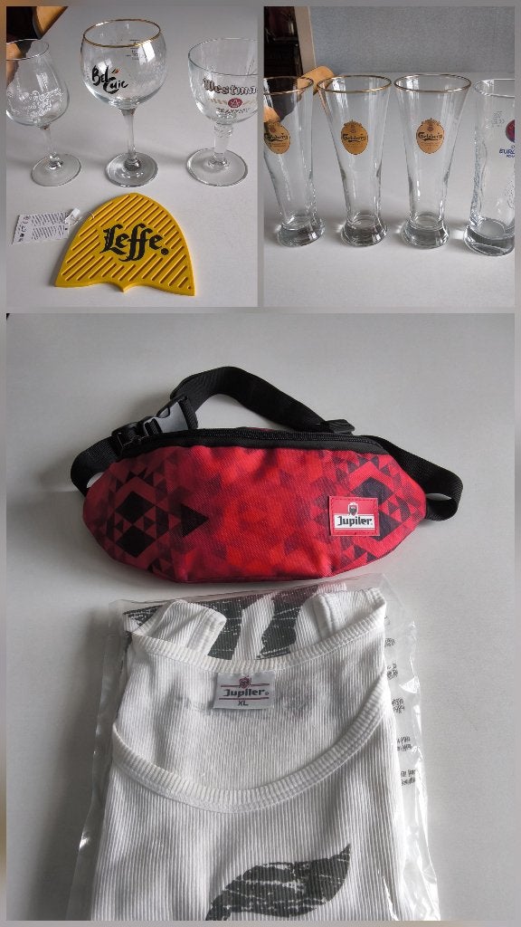 Lot de verres à bières et accessoires publicitaires+ gratis, Collections, Enlèvement ou Envoi, Neuf, Autres marques