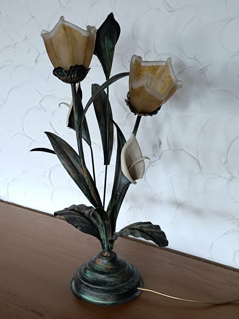 Vintage Italiaanse Hollywood Regency Tafellamp, Antiek en Kunst, Ophalen