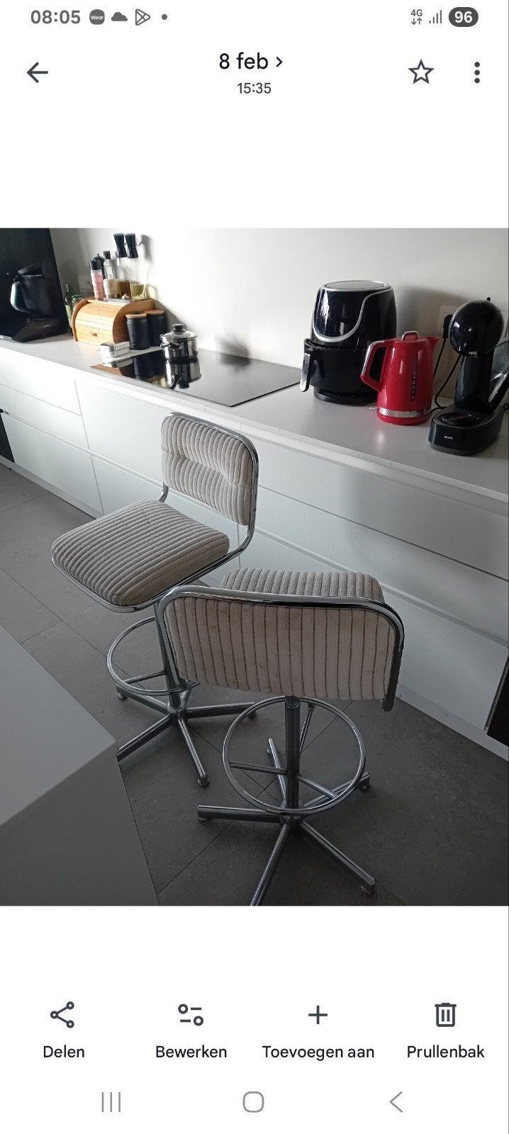 deux tabourets de bar vintage, Maison & Meubles, Chaises, Enlèvement, Deux