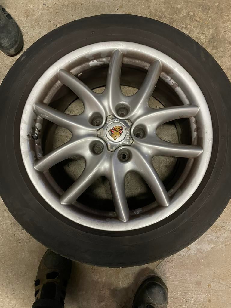 Porsche Cayenne velgen met winterbanden, Gebruikt, 255 mm, Banden en Velgen, Winterbanden