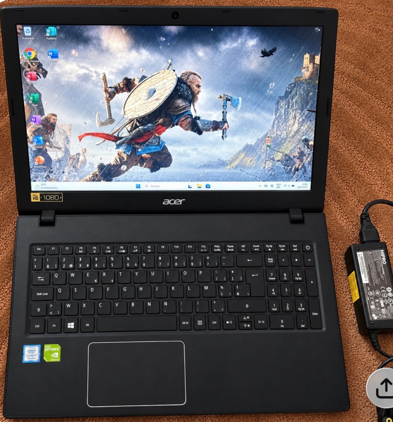15.6”Full Hd Acer/ i7- 7500U16gb ram/256gb ssd/500gb hdd/, Comme neuf, Enlèvement, SSD, Azerty