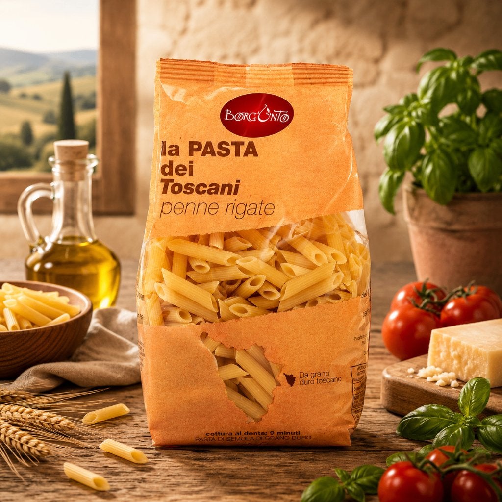 Borgunto Penne Rigate – Pâtes paysannes toscanes (500g), Enlèvement ou Envoi