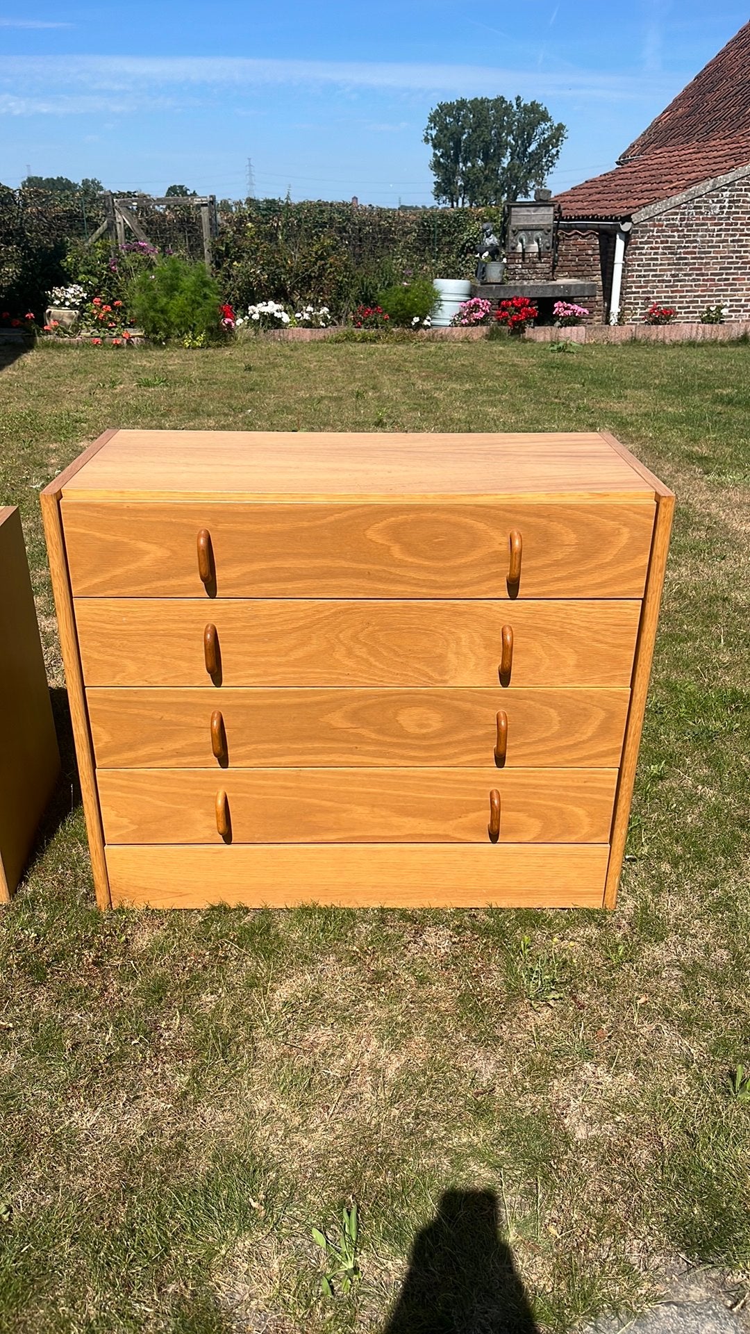 Commode en bois avec 4 tiroirs - 90 x 75 x 41 cm, Antiquités & Art, Antiquités | Meubles | Armoires, Enlèvement