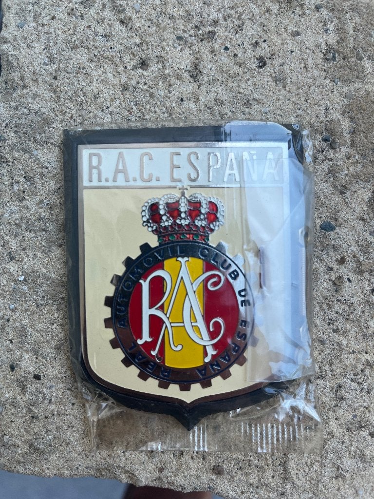 RAC ESPAÑA-embleem-Nieuw uit die periode (NOS) met schroeven, Ophalen of Verzenden, Overige typen