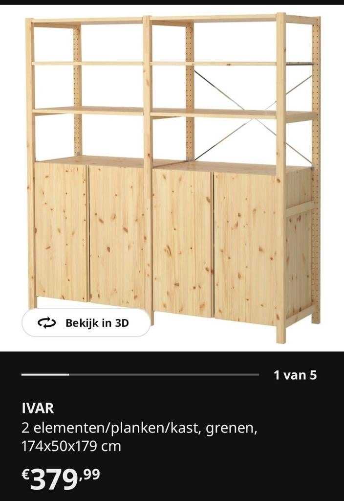 Ivar Ikea set, Huis en Inrichting, Kasten | Stellingkasten, Ophalen