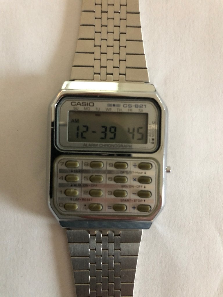 Zeldzame Casio CS-821 Calculator Watch (1982), Ophalen, Polshorloge, Overige merken